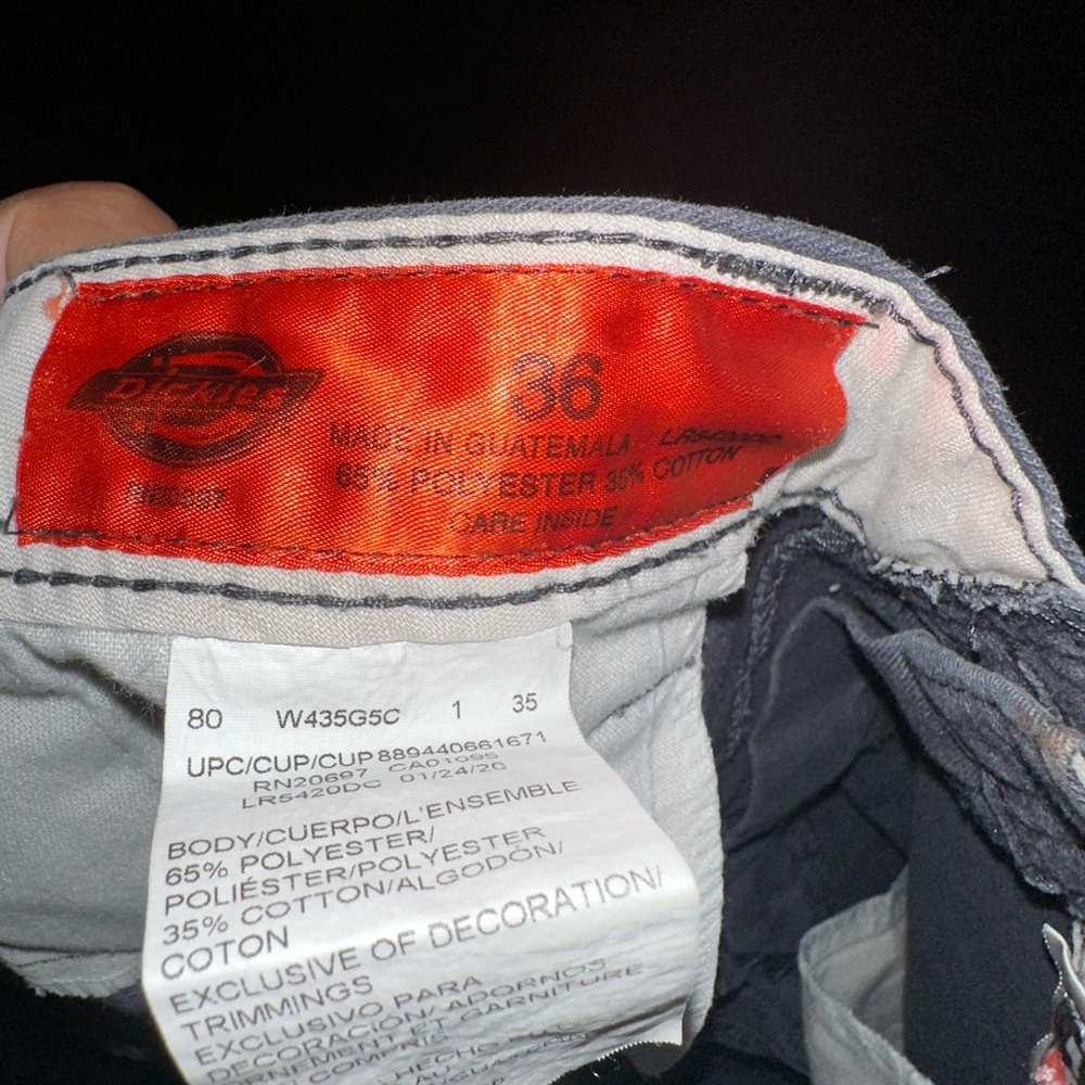 Dickies Red and Gray Pants
